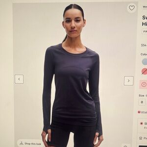 Lululemon Atmospheric Purple Long Sleeve Top NWT - Swiftly 2.0 hip length